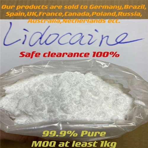 Europe, Brésil, États-Unis, Australie...., 99,9 % Pure Lidocaïne/Lidocaïne/Lido HCl poudre chimique pharmaceutique matière première Clearence sûre Lidocaïne